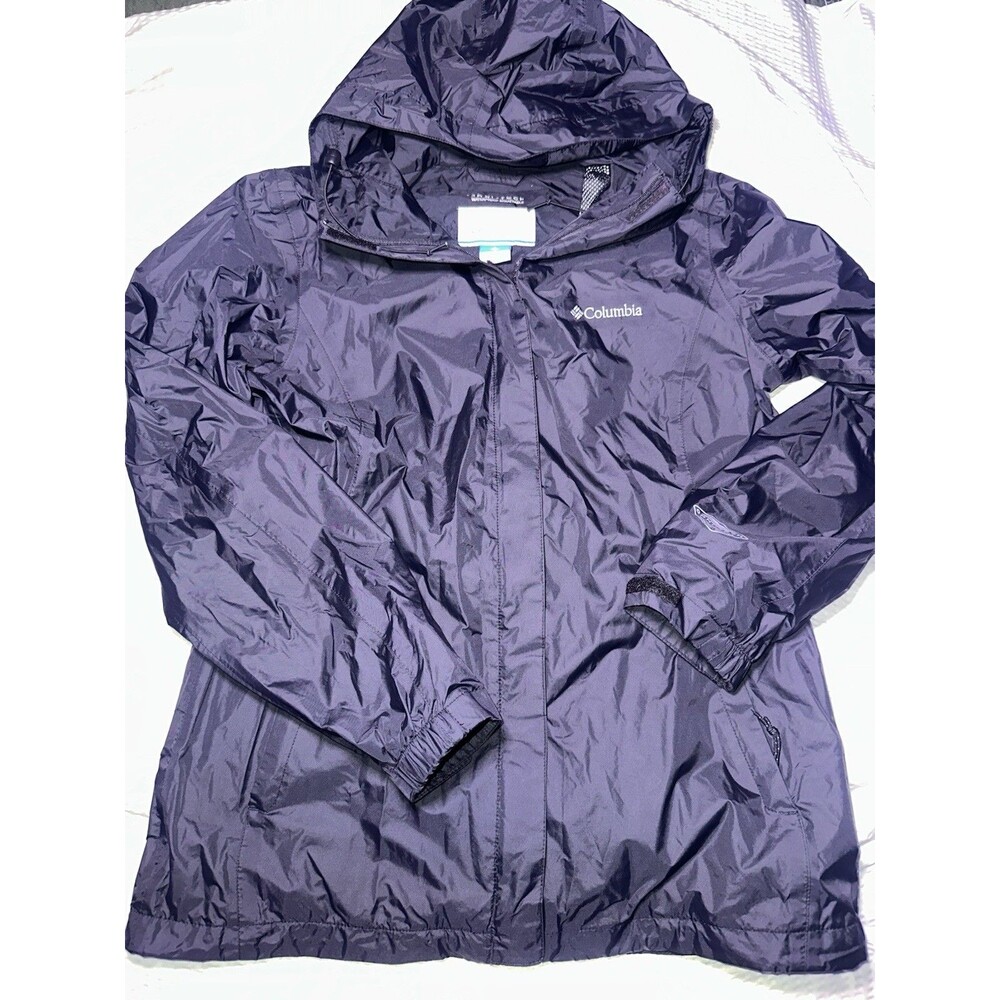 Columbia M's S Watertight II Rain Jacket Waterproof Hooded Omni-Tech Coat Navy